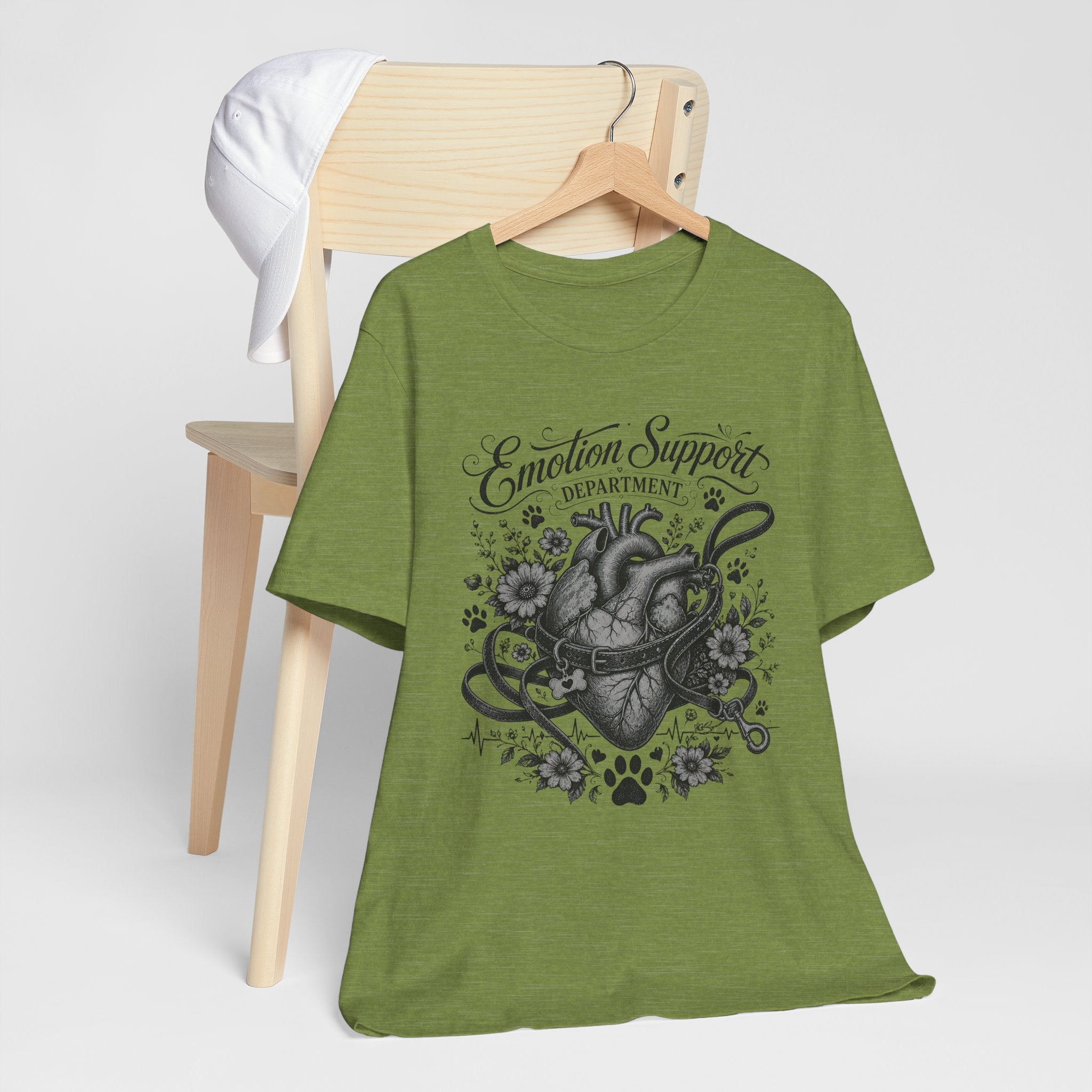 Emotion Support Department Tee — Anatomical Heart Floral Graphic Shirt