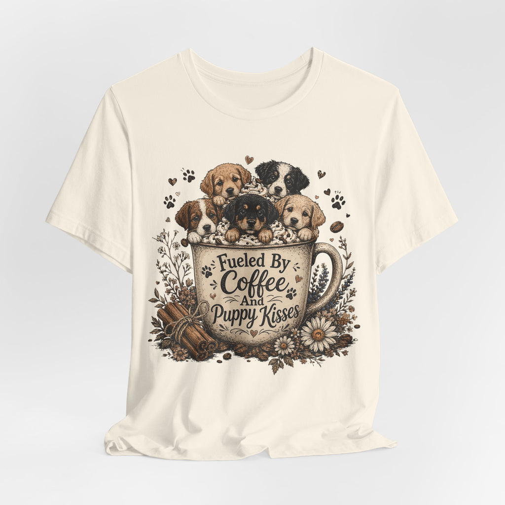 Fueled by Coffee and Puppy Kisses T-Shirt