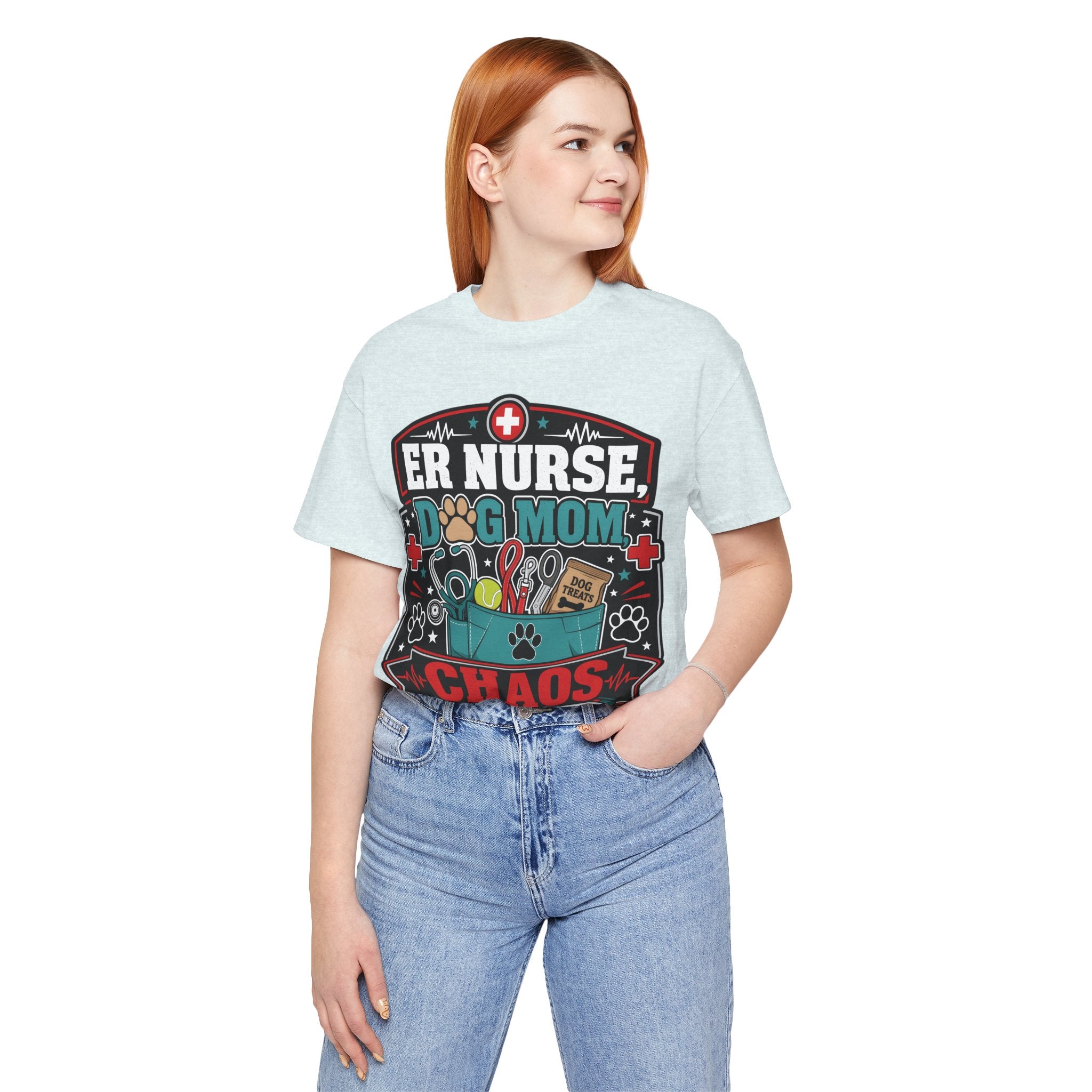 ER Nurse Dog Mom T-Shirt — "Chaos Coordinator" Graphic Tee