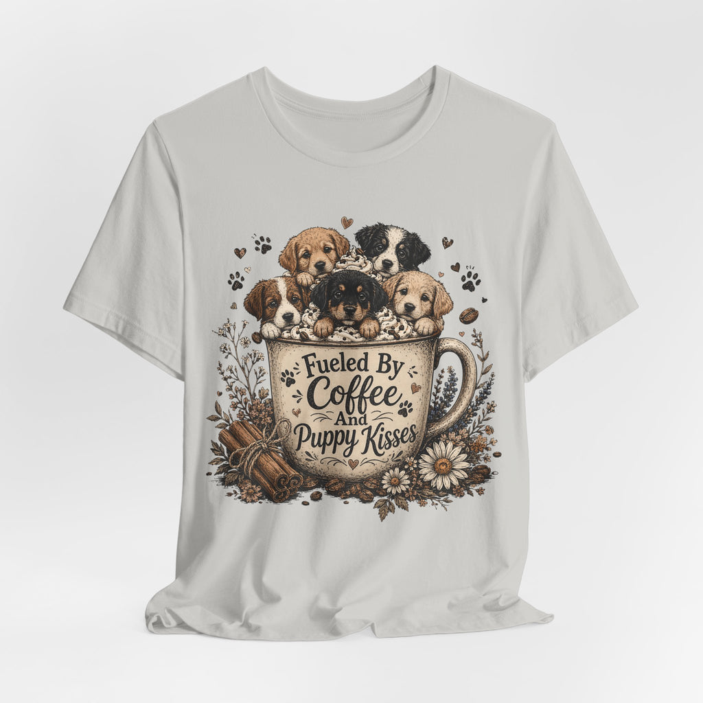 Fueled by Coffee and Puppy Kisses T-Shirt