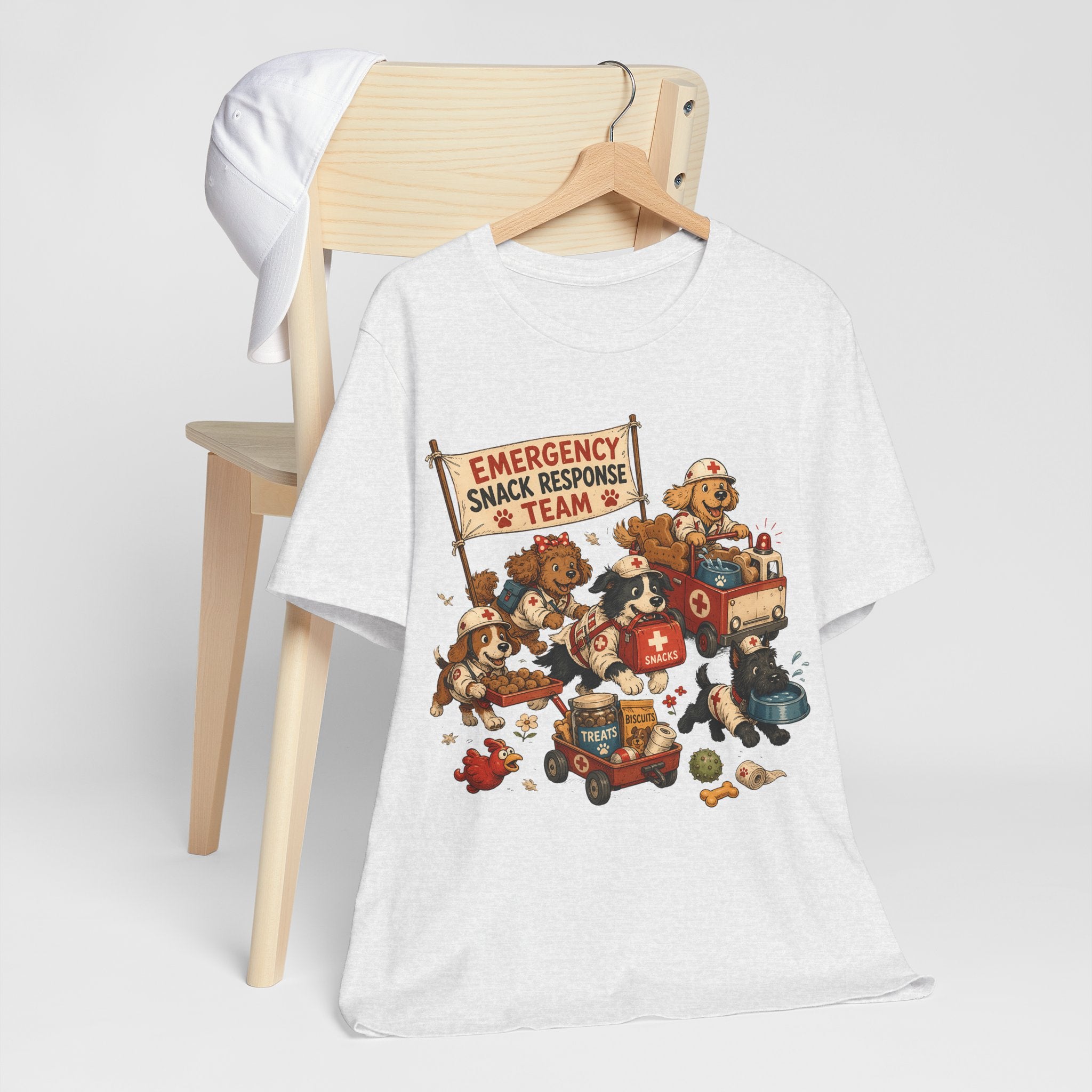 Emergency Snack Response Team T‑Shirt — Cute Rescue Dogs Graphic Tee