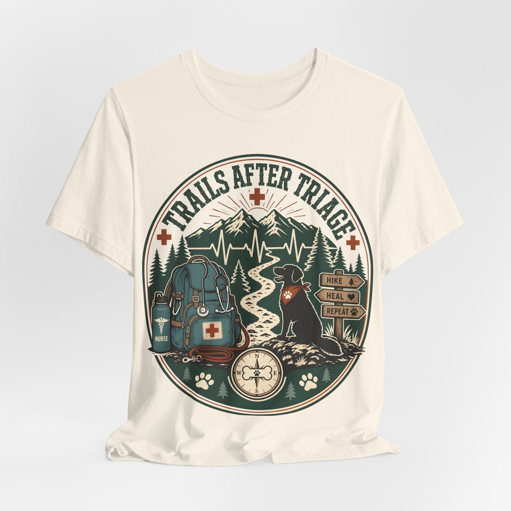 Trails After Triage Hiking Tee — Search & Rescue Outdoor Crew Shirt