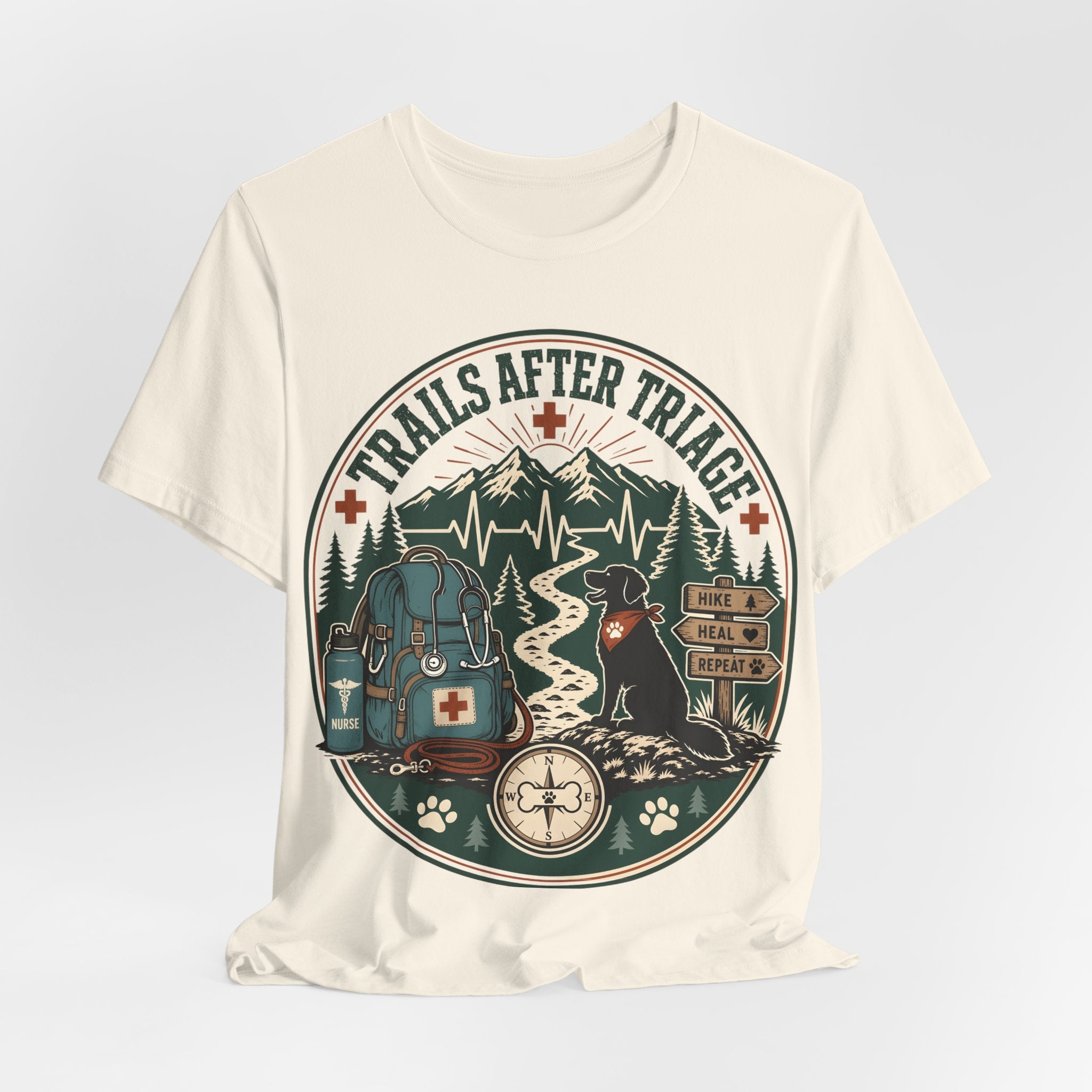 Trails After Triage Hiking Tee — Search & Rescue Outdoor Crew Shirt