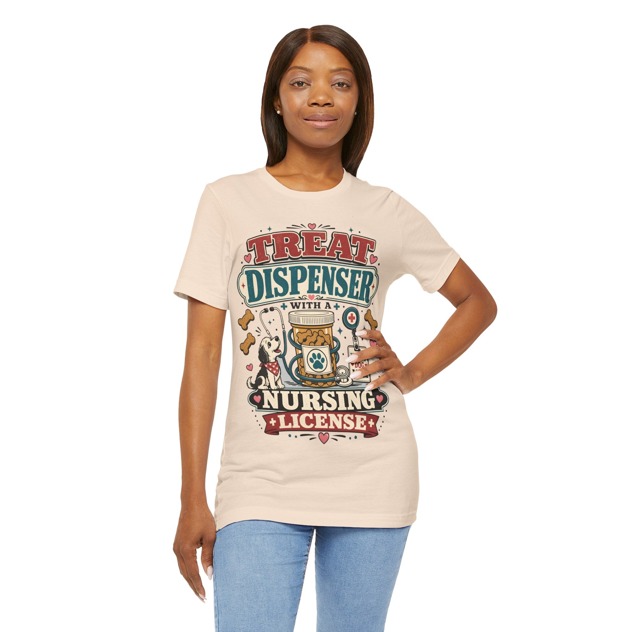 Treat Dispenser Nursing License Tee — Nurse Dog Mom T-Shirt