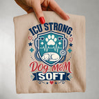 ICU Strong Dog Mom Tee - Nurse Dog Paw Rescue Shirt