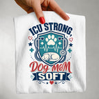ICU Strong Dog Mom Tee - Nurse Dog Paw Rescue Shirt