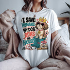 I Save Humans My Dog Runs The House T-Shirt — Funny Dog Lover Tee
