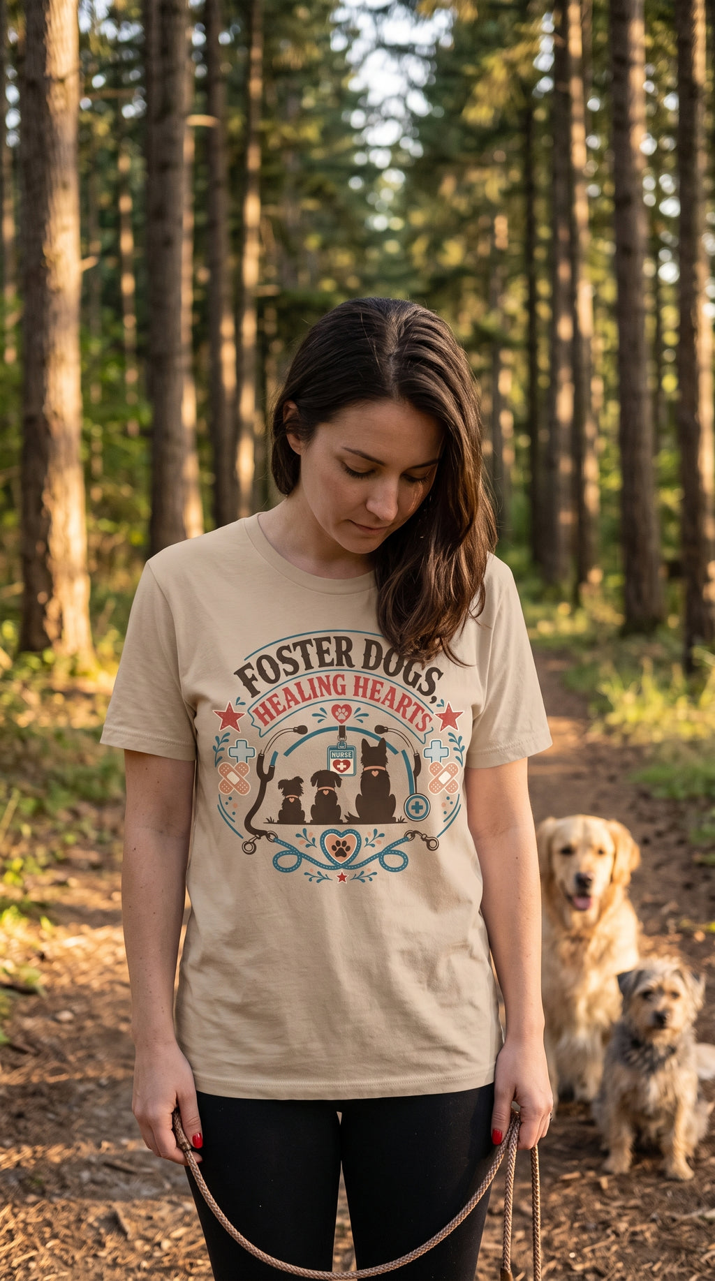 Foster Dogs Healing Hearts T‑Shirt — Rescue Dog Lover Tee