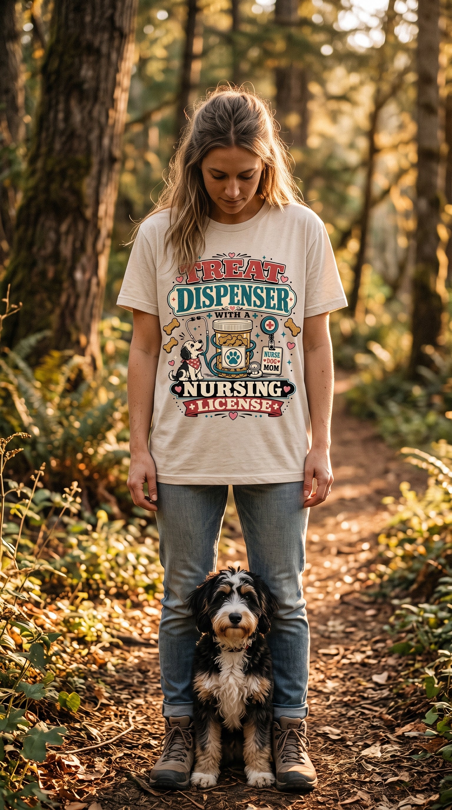 Treat Dispenser Nursing License Tee — Nurse Dog Mom T-Shirt