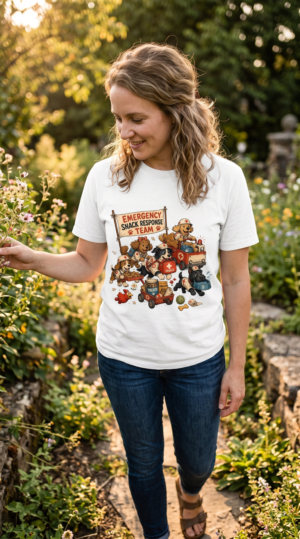Emergency Snack Response Team T‑Shirt — Cute Rescue Dogs Graphic Tee