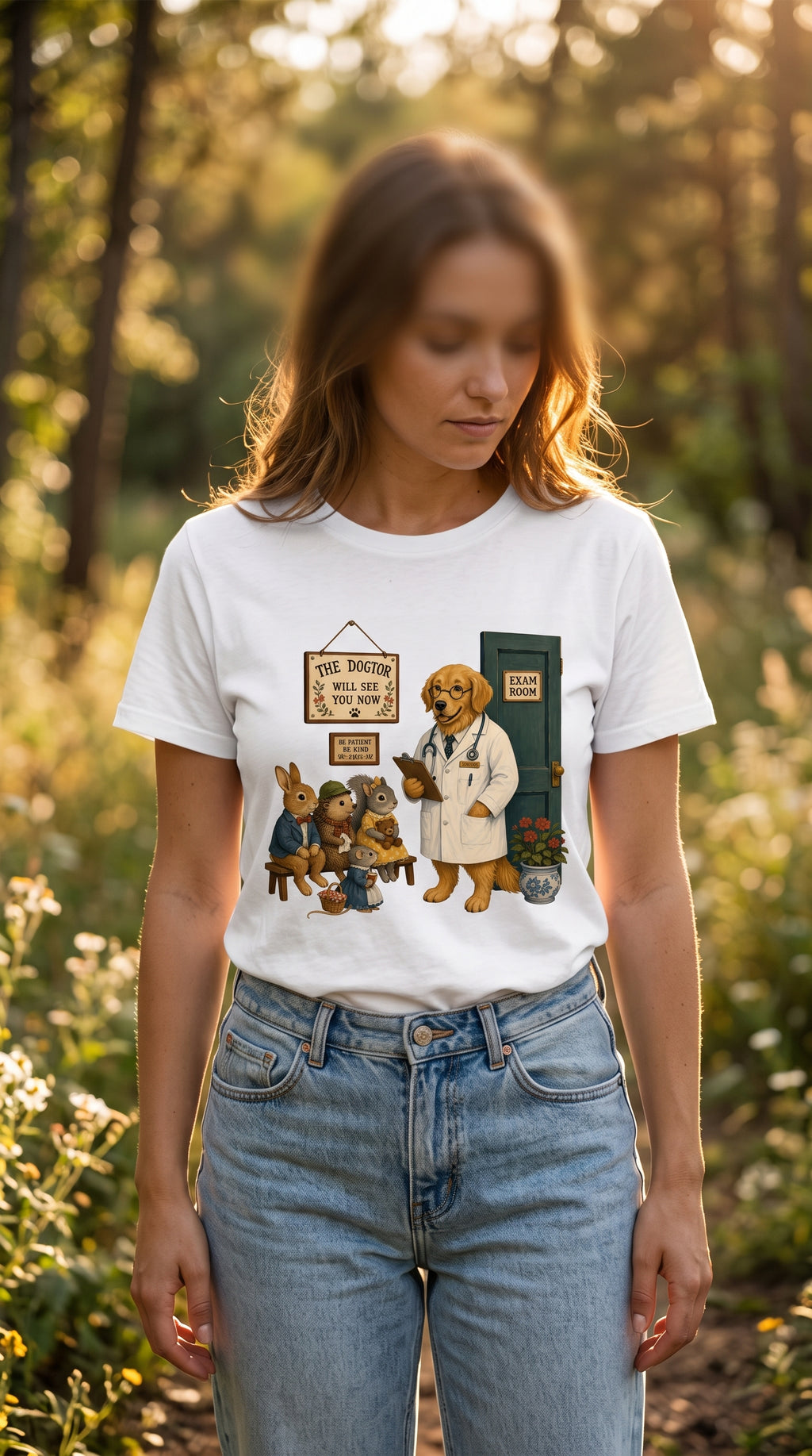 Dog Doctor Tee — Vintage Veterinary Illustration T-Shirt (The Doctor Will See You Now)