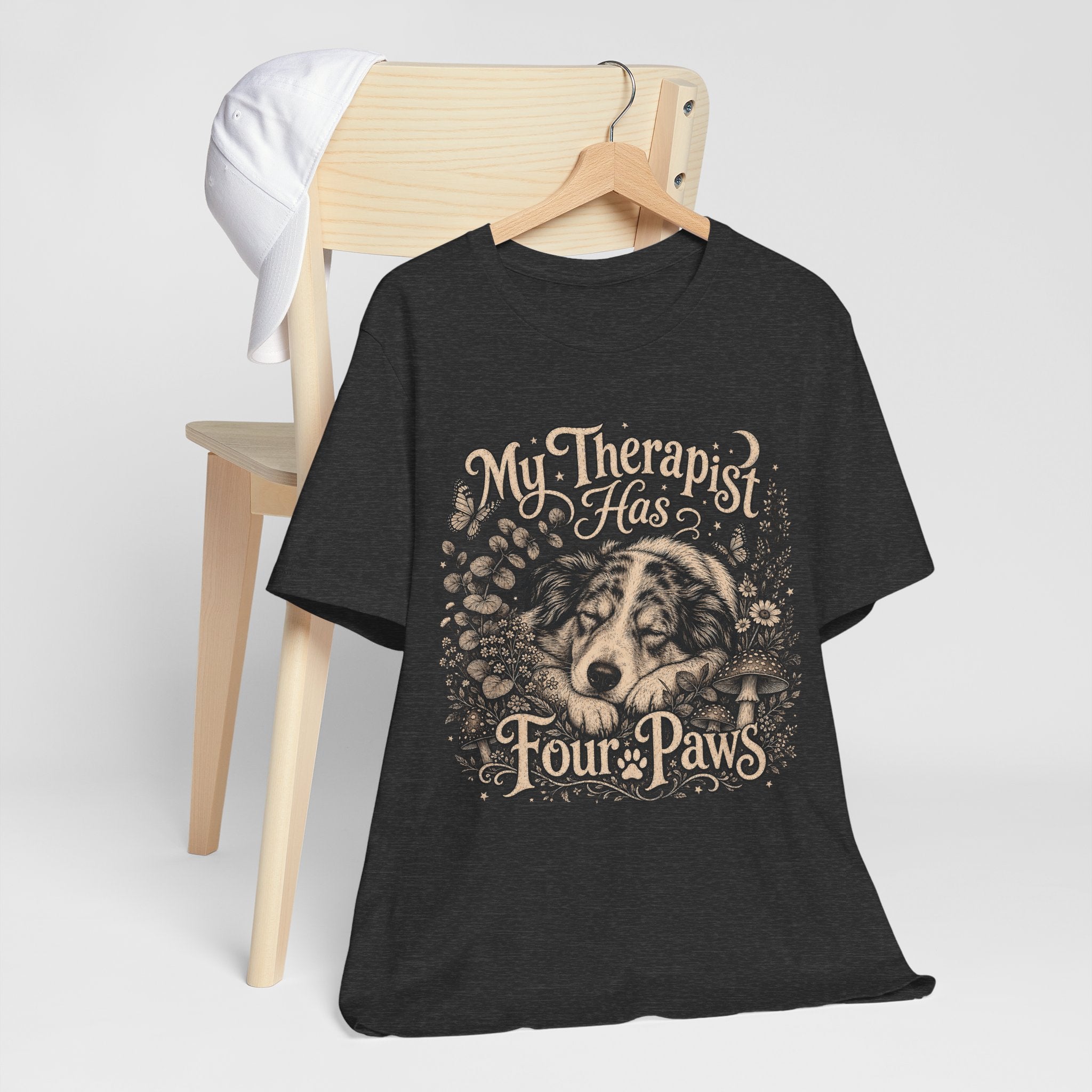 Dog Lover T-Shirt — "My Therapist Has Four Paws" Graphic Tee