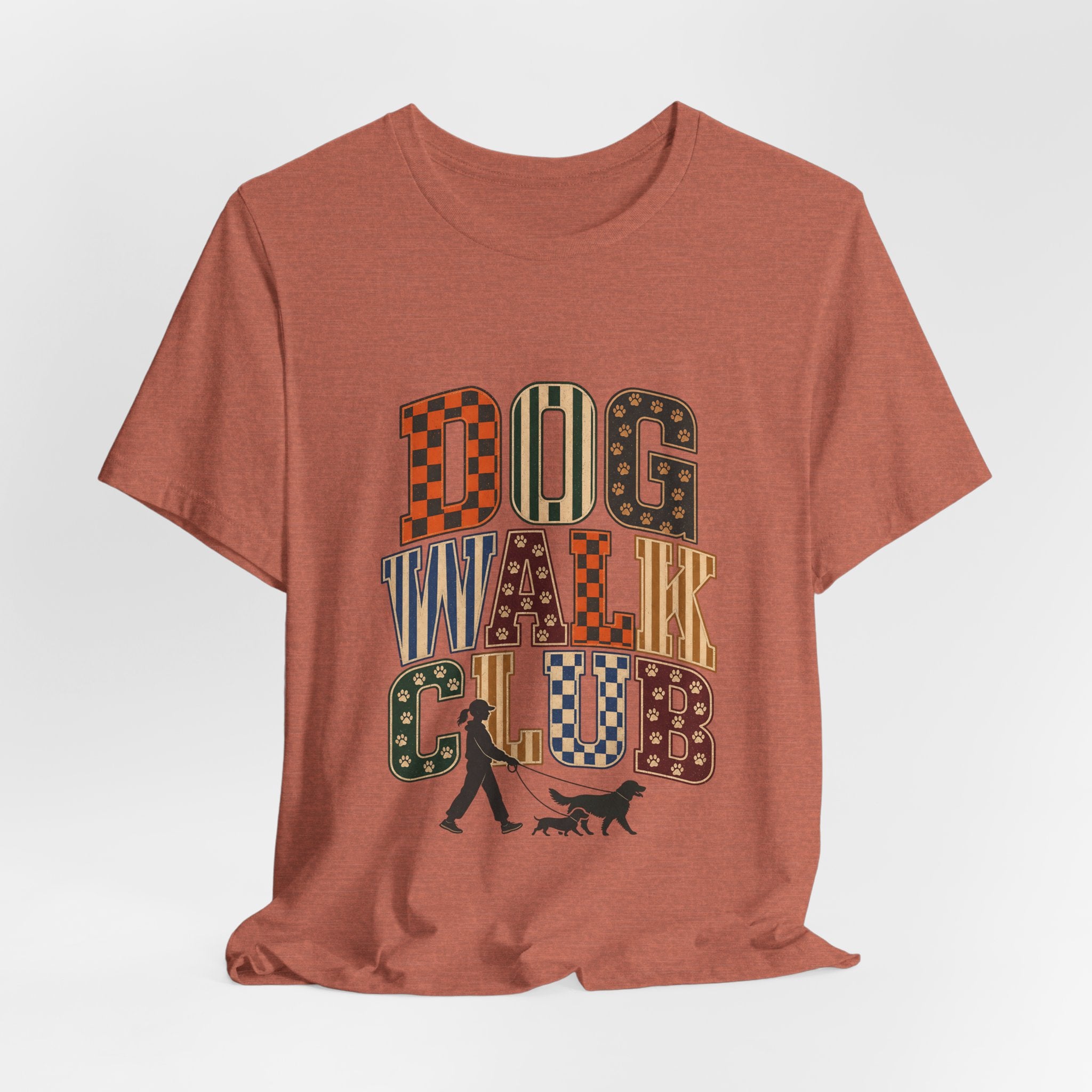 "Dog Walk Club" T-Shirt — Retro Dog Walker Graphic Tee