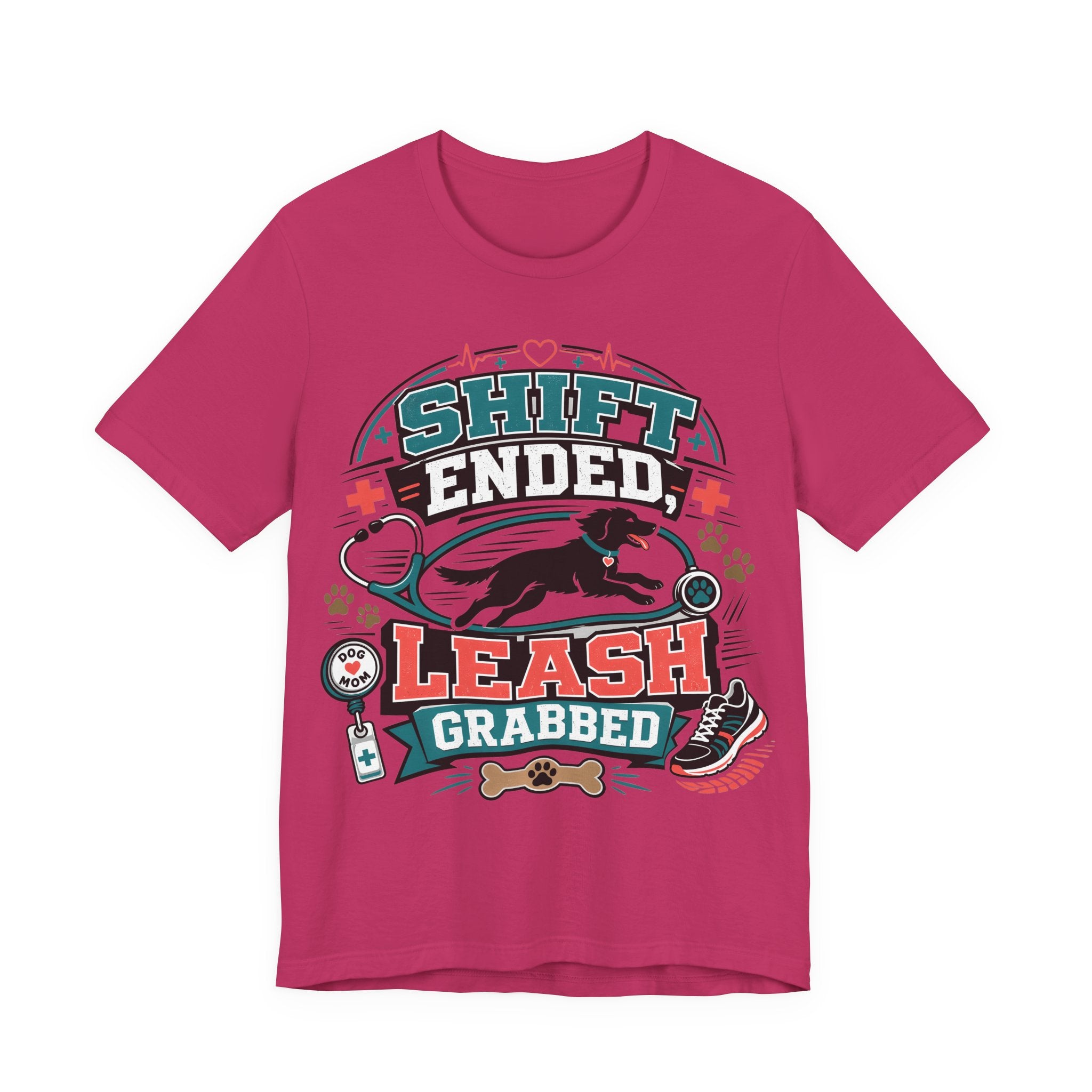 Shift Ended Leash Grabbed Dog Lover Tee