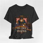 "On Call For Snacks" T-Shirt — Humorous Boxer Dog Graphic Tee