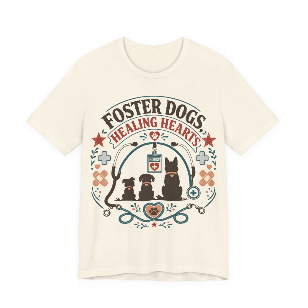 Foster Dogs Healing Hearts T‑Shirt — Rescue Dog Lover Tee