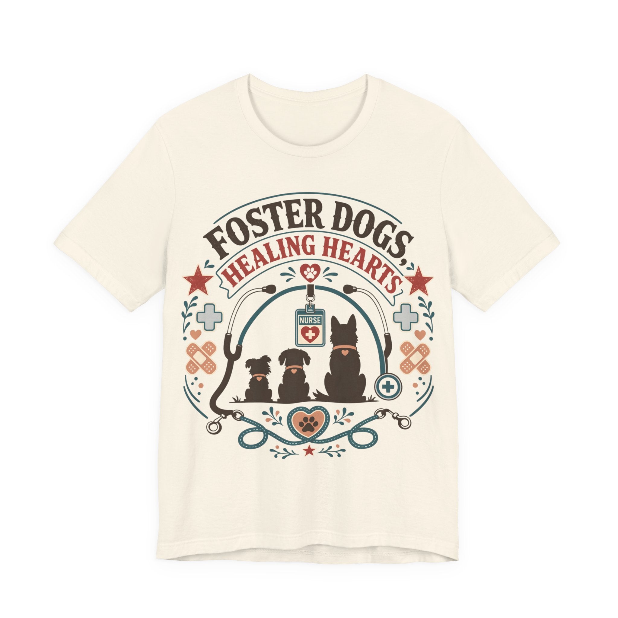 Foster Dogs Healing Hearts T‑Shirt — Rescue Dog Lover Tee