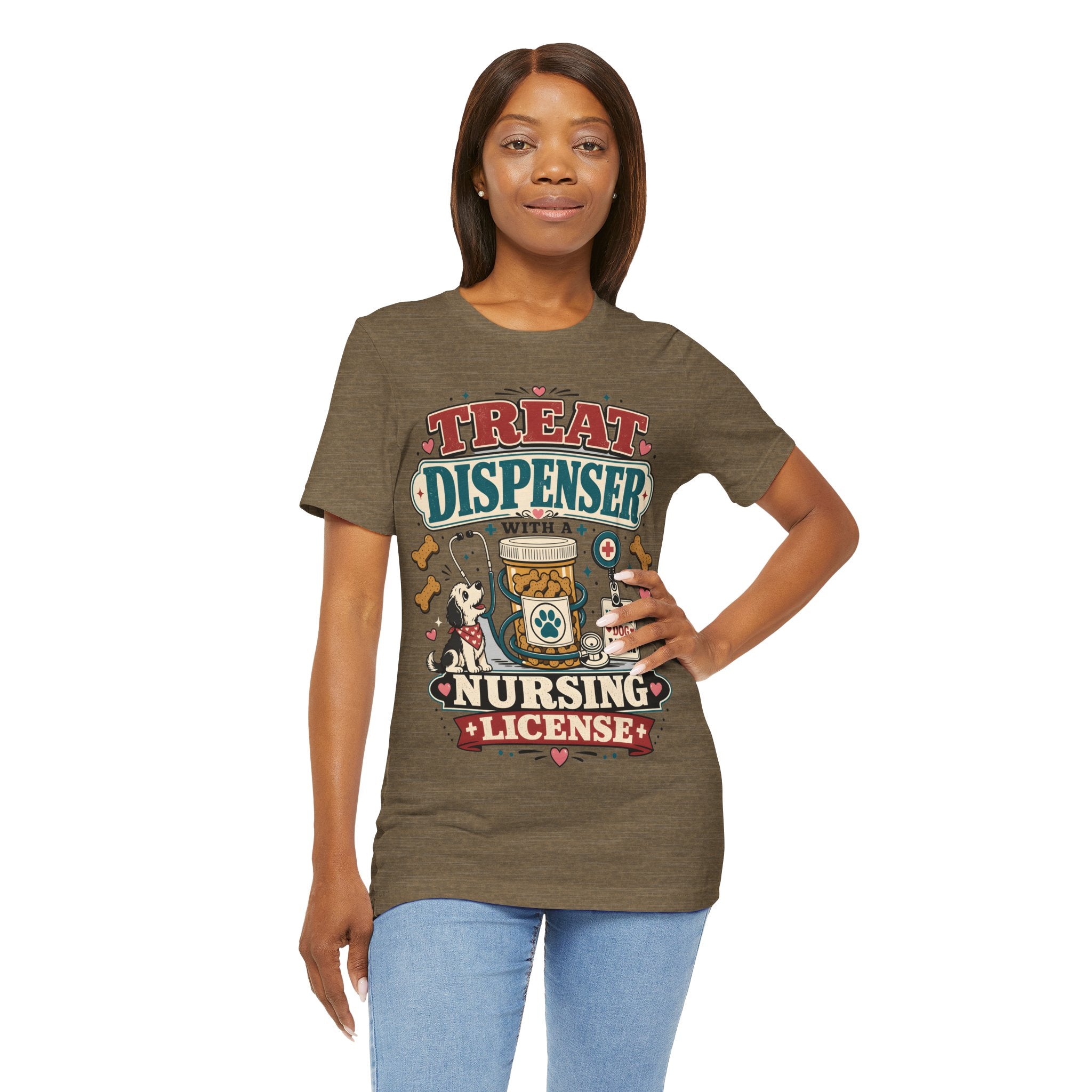 Treat Dispenser Nursing License Tee — Nurse Dog Mom T-Shirt