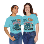 Dog Hair Is My Second Uniform T-Shirt – Funny Vet/Nurse Pet Lover Tee