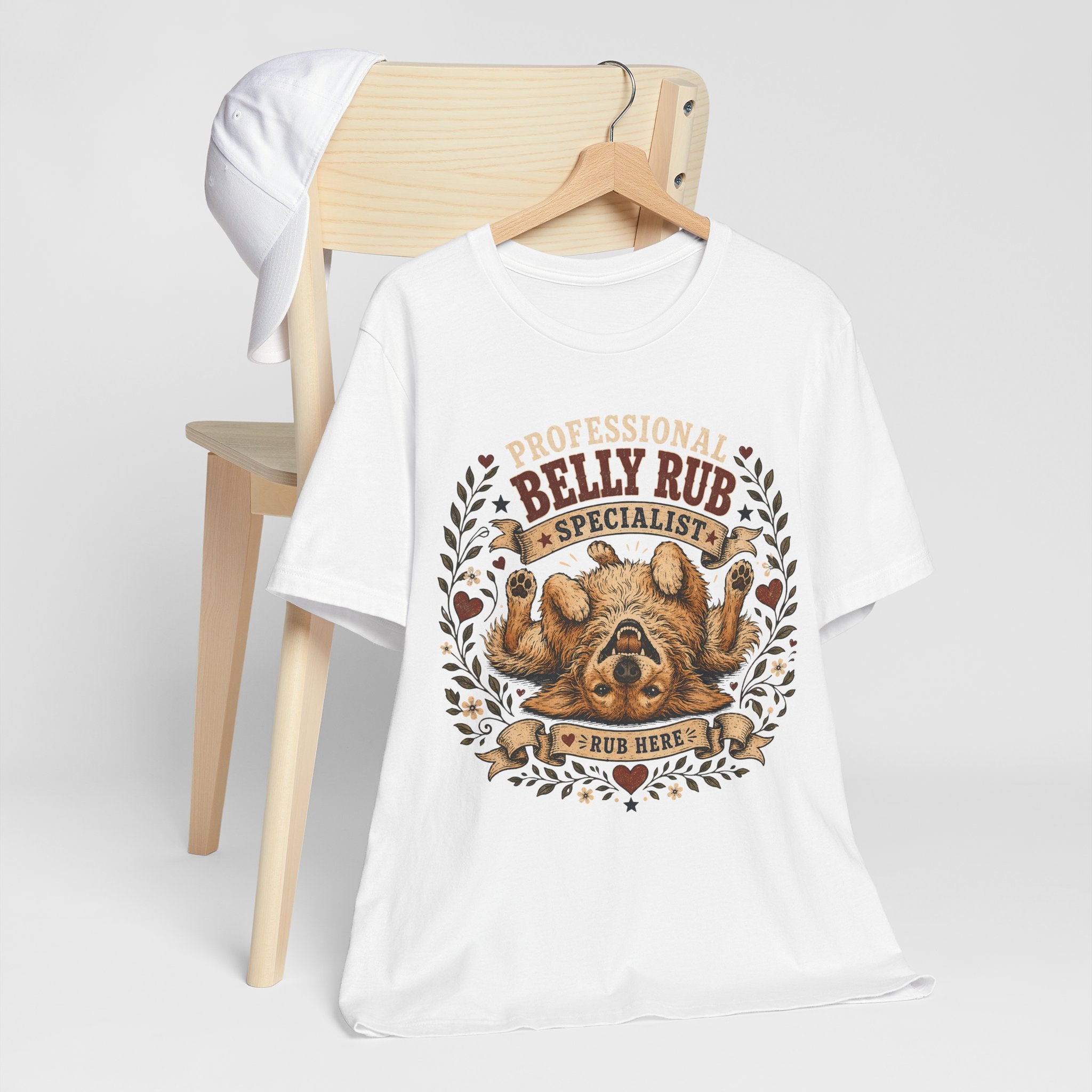 T-Shirt — "Professional Belly Rub Specialist" Dog Graphic Tee