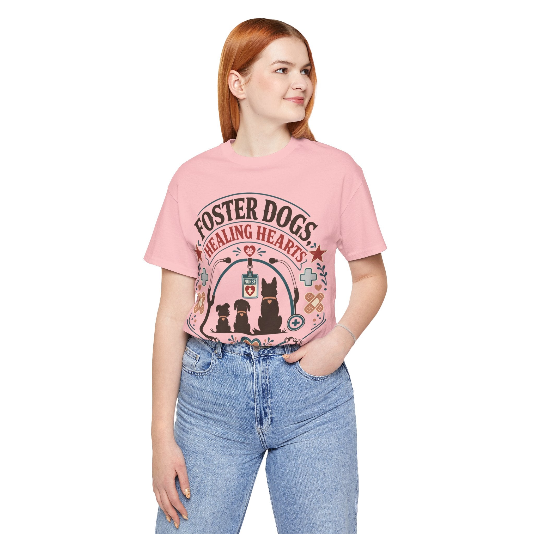 Foster Dogs Healing Hearts T‑Shirt — Rescue Dog Lover Tee