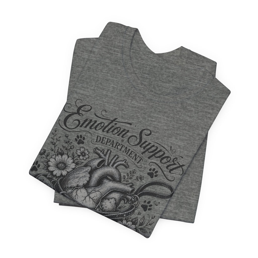 Emotion Support Department Tee — Anatomical Heart Floral Graphic Shirt
