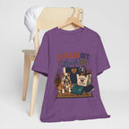 "Clocked Out. Leash On." T-Shirt — Warm Crossover Nurse Dog Lover Graphic Tee