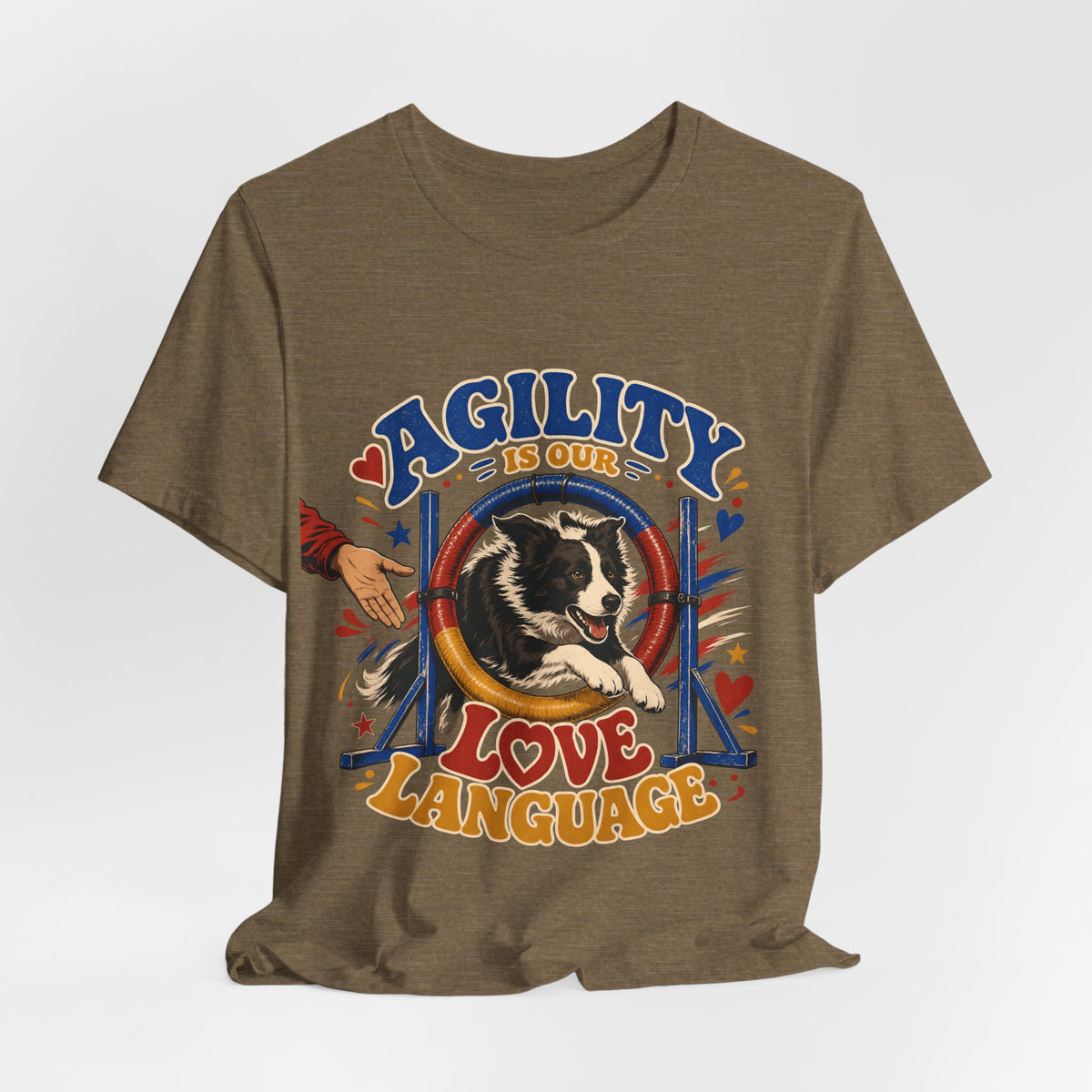 "Agility Is Our Love Language" Dog Lover T-Shirt — Agility Dog Graphic Tee
