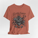 Emotion Support Department Tee — Anatomical Heart Floral Graphic Shirt