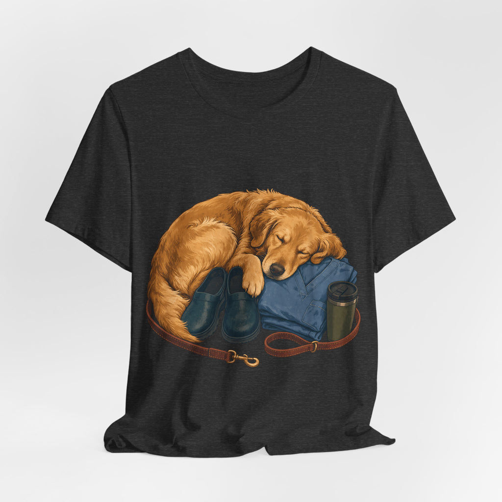 "Sentimental Nurse Dog Lover" T-Shirt — Charming Golden Retriever Graphic Tee