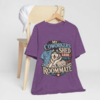 "My Coworkers Shed Less Than My Roommate" Nurse T-Shirt — Dog Mom Nurse Graphic Tee