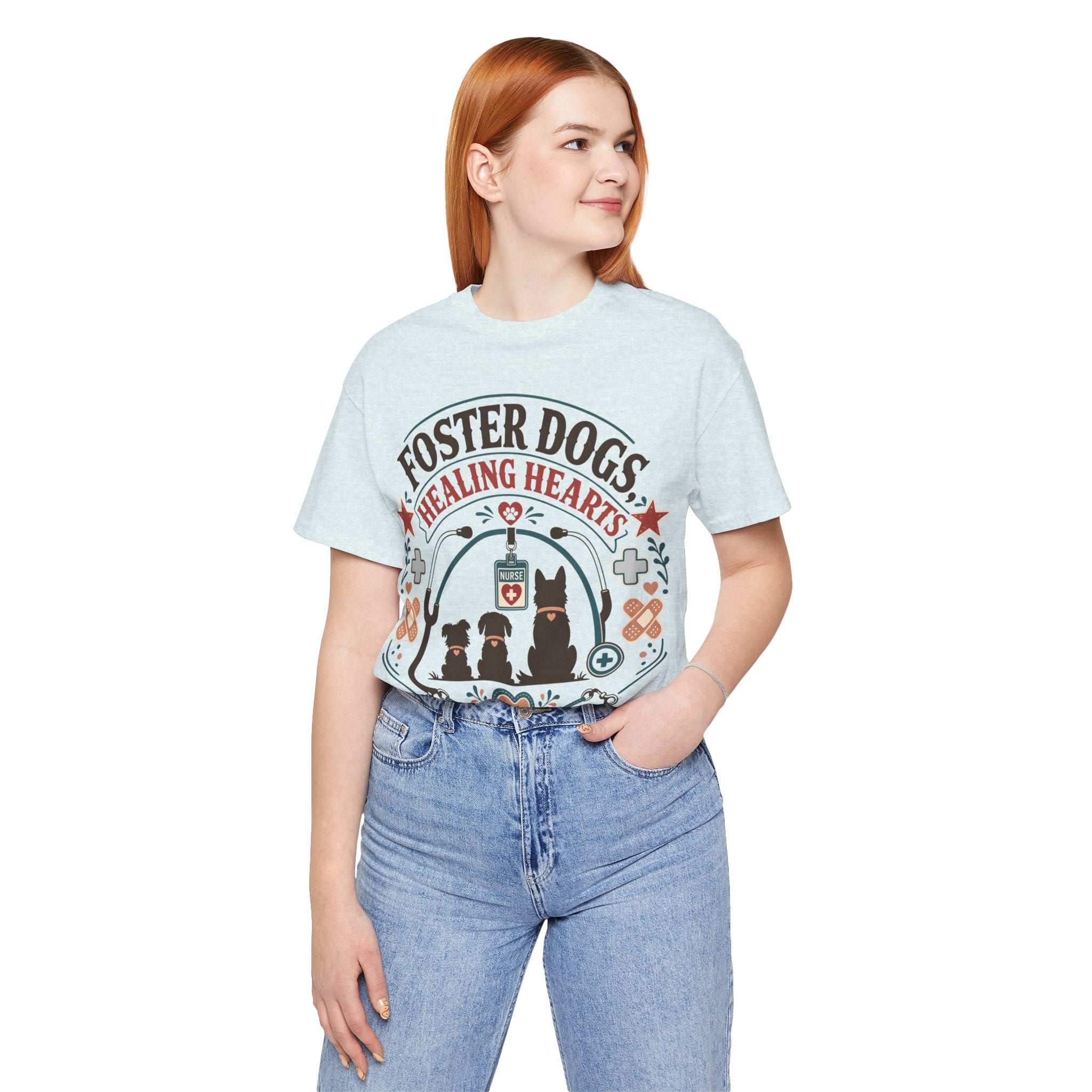 Foster Dogs Healing Hearts T‑Shirt — Rescue Dog Lover Tee