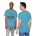 Nurse Brain Dog Mom Heart T‑Shirt - Cute Nurse & Dog Mom Graphic Tee