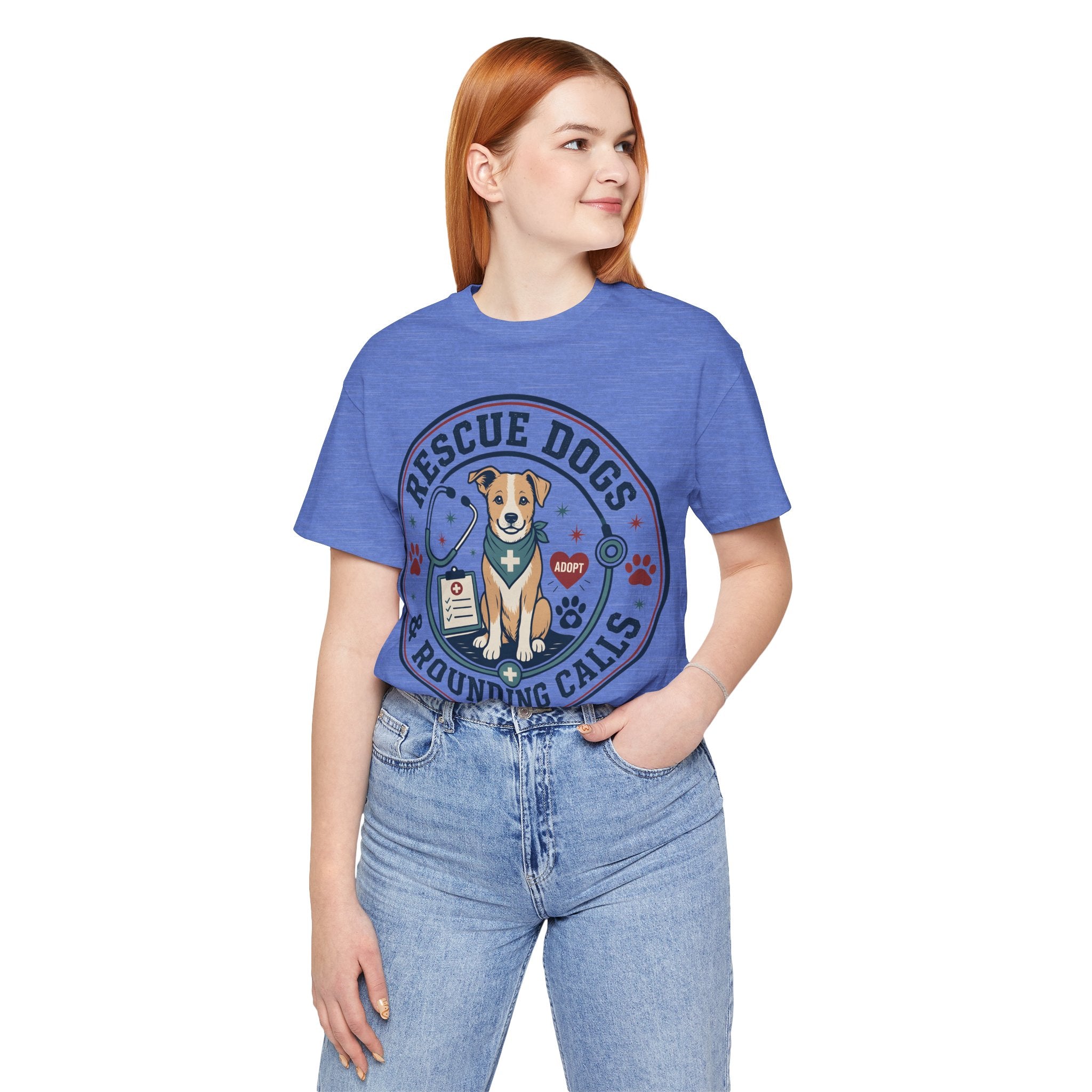 Rescue Dogs & Rounding Calls Tee — Veterinary Vet Tech Animal Rescue Shirt