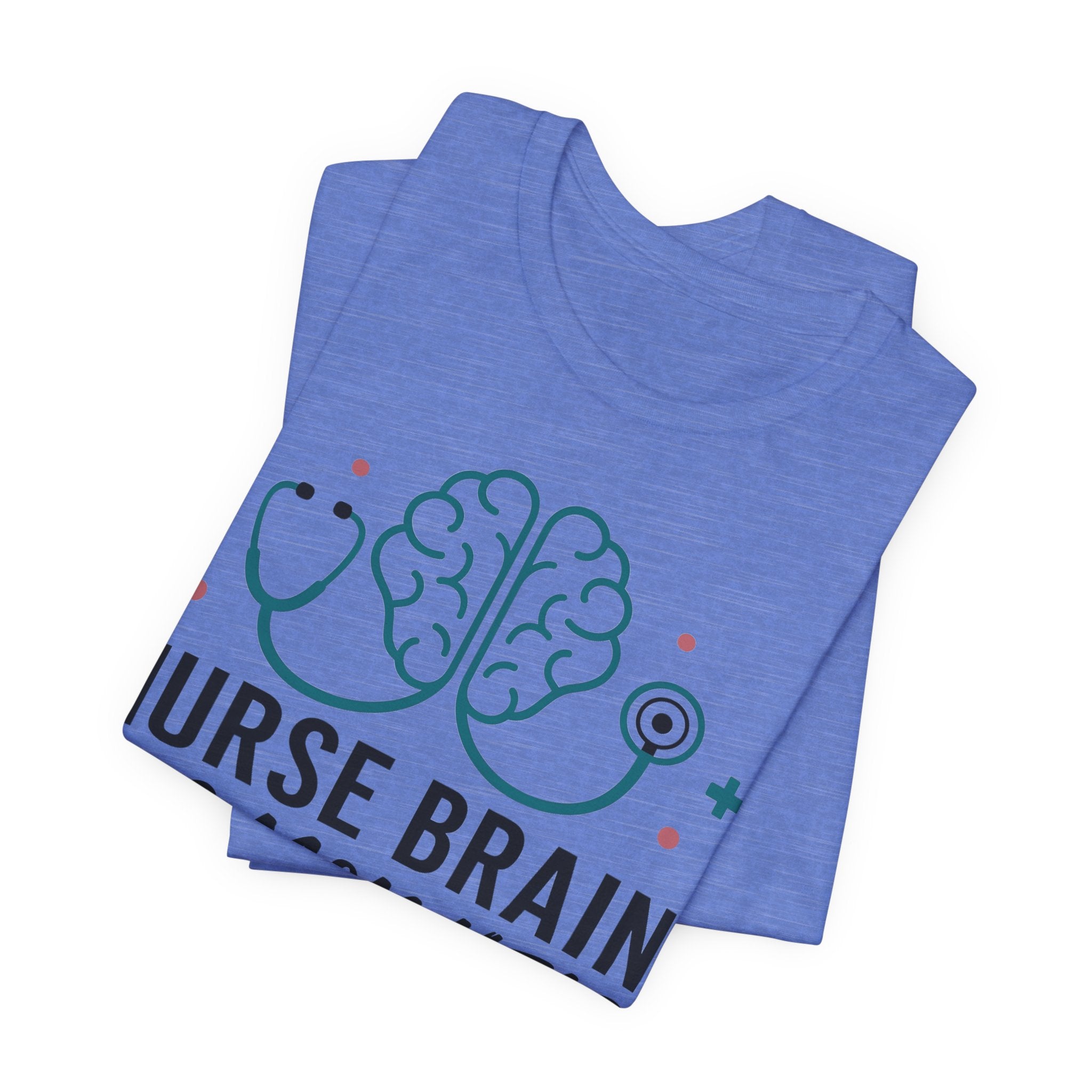 Nurse Brain Dog Mom Heart T‑Shirt - Cute Nurse & Dog Mom Graphic Tee
