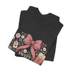 "Sweet Enough to Care, Tired Enough to Leave" — Feminine Nurse T-Shirt