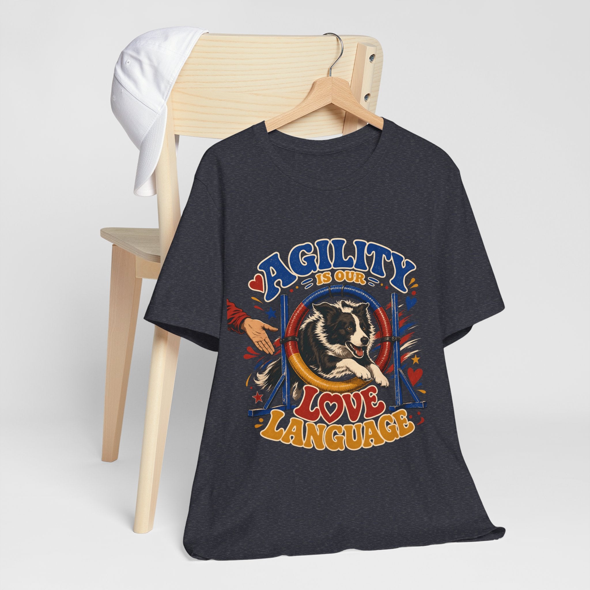 "Agility Is Our Love Language" Dog Lover T-Shirt — Agility Dog Graphic Tee