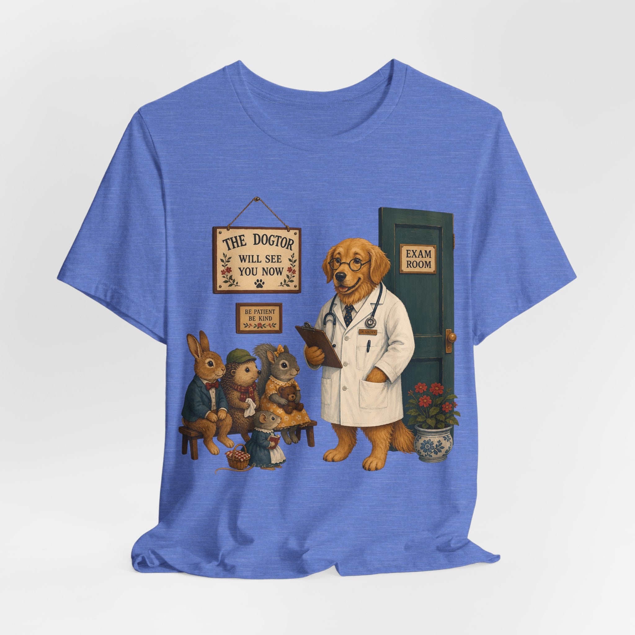 Dog Doctor Tee — Vintage Veterinary Illustration T-Shirt (The Doctor Will See You Now)