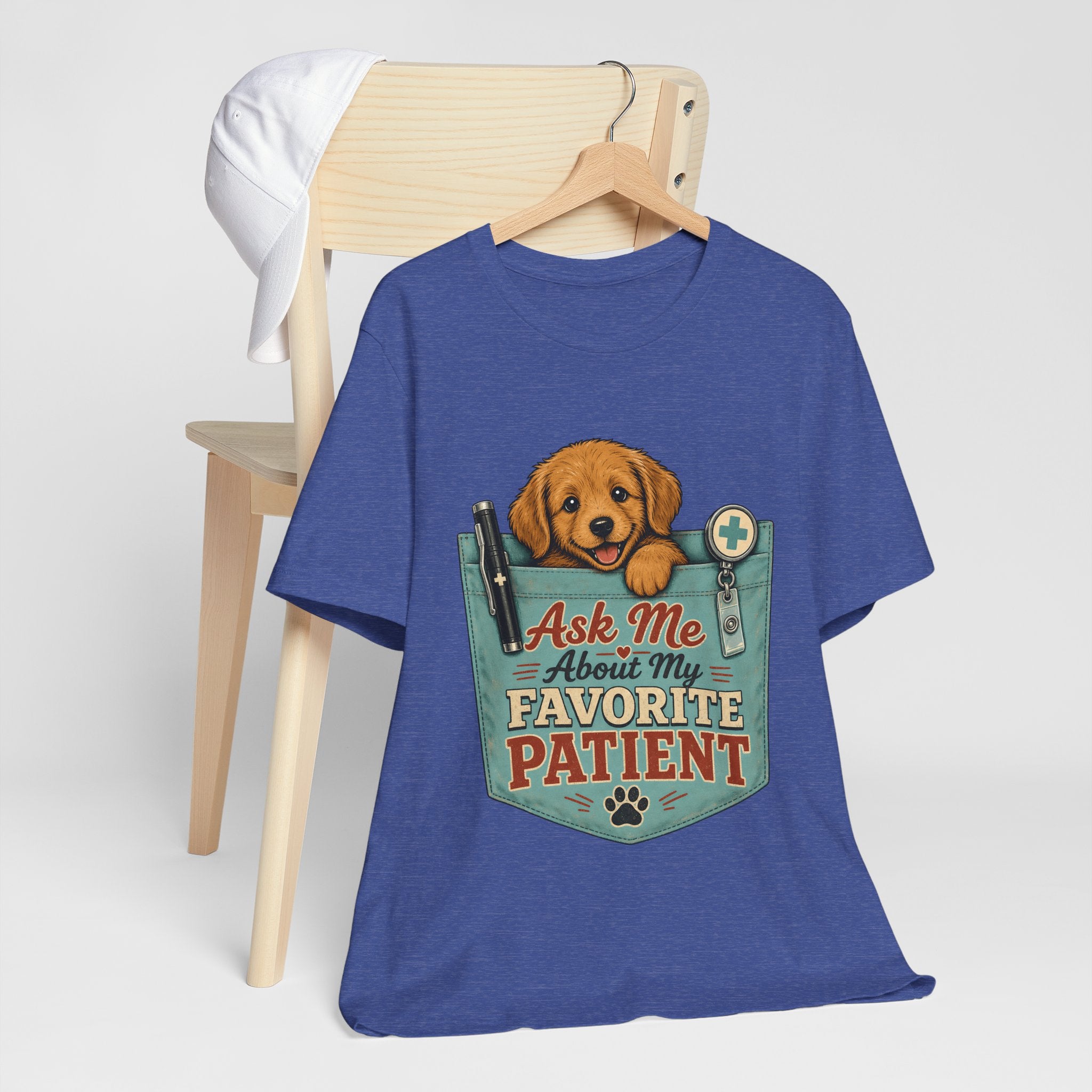 "Ask Me About My Favorite Patient" Nurse T-Shirt — Dog Mom Nurse Graphic Tee