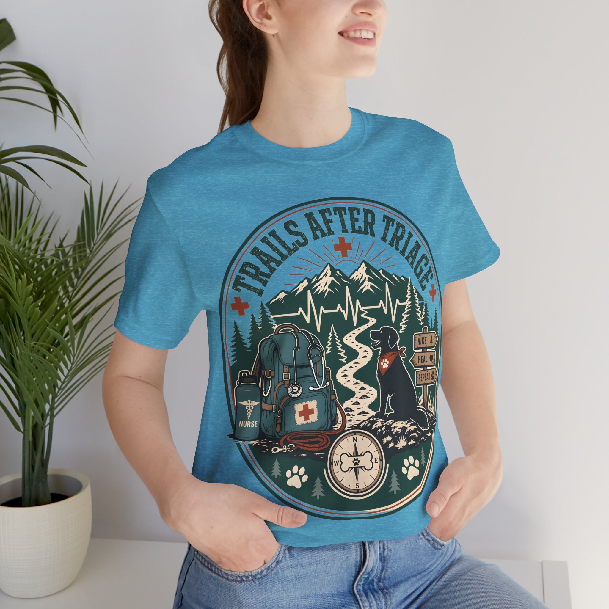 Trails After Triage Hiking Tee — Search & Rescue Outdoor Crew Shirt