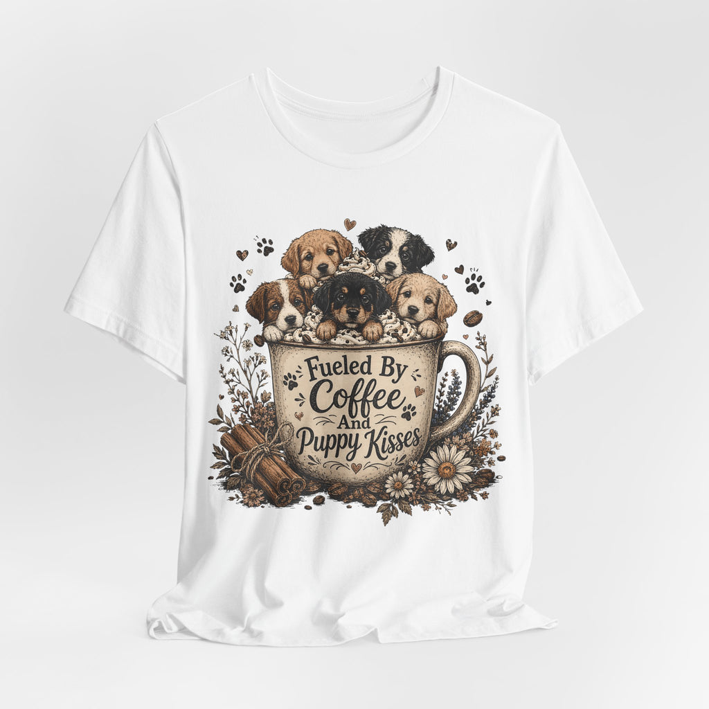 Fueled by Coffee and Puppy Kisses T-Shirt