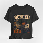 "Bonded By Trails And Treat Crumbs" Dog Lover T-Shirt — Hiking Dog Graphic Tee