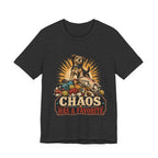 "Chaos Has a Favorite" — Funny Feral Terrier Dog Mom T-Shirt