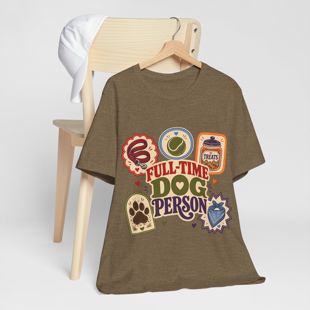 "Full-Time Dog Person" T-Shirt — Funny Dog Lover Graphic Tee