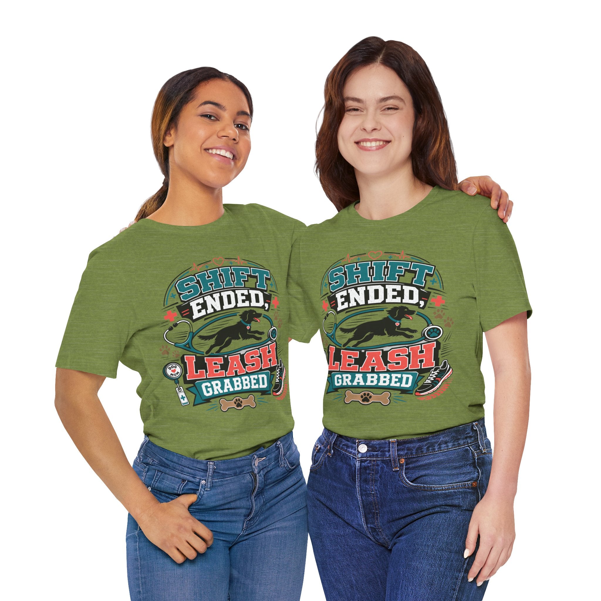 Shift Ended Leash Grabbed Dog Lover Tee