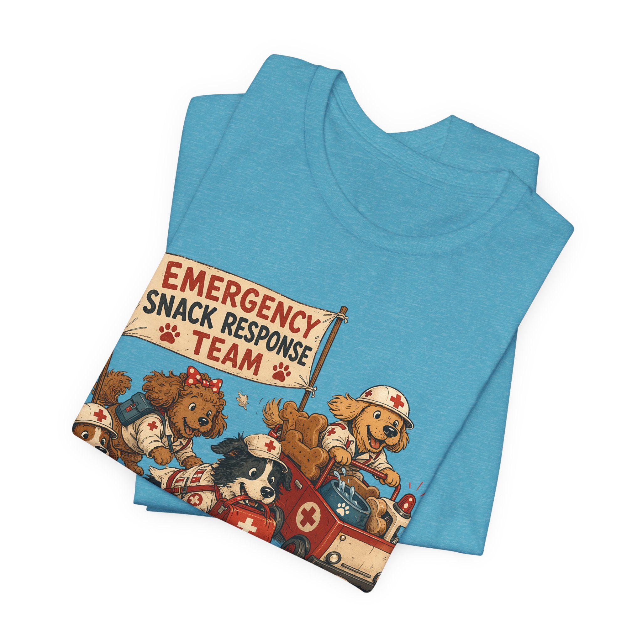 Emergency Snack Response Team T‑Shirt — Cute Rescue Dogs Graphic Tee