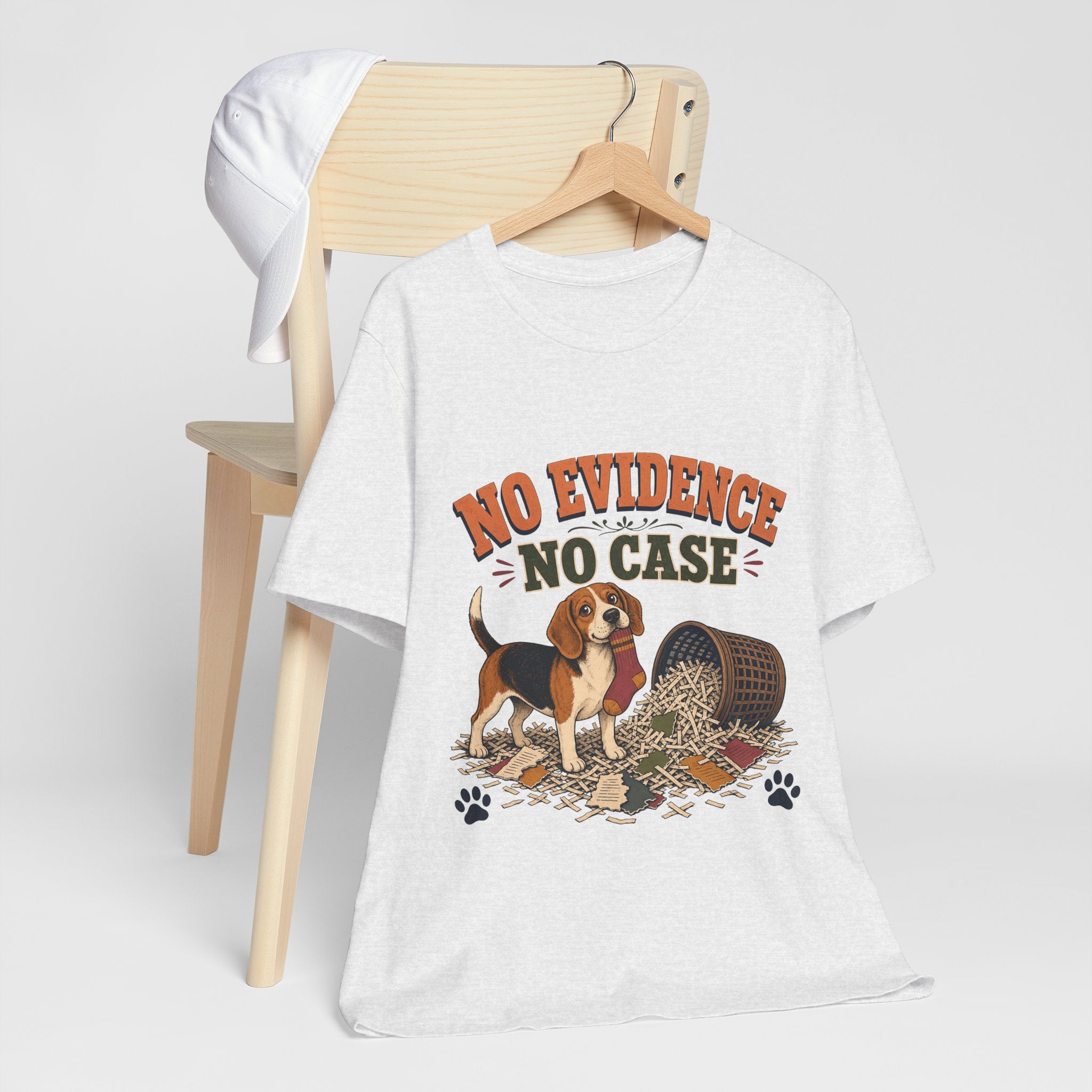 "No Evidence No Case" Beagle T-Shirt — Funny Beagle Mom Graphic Tee