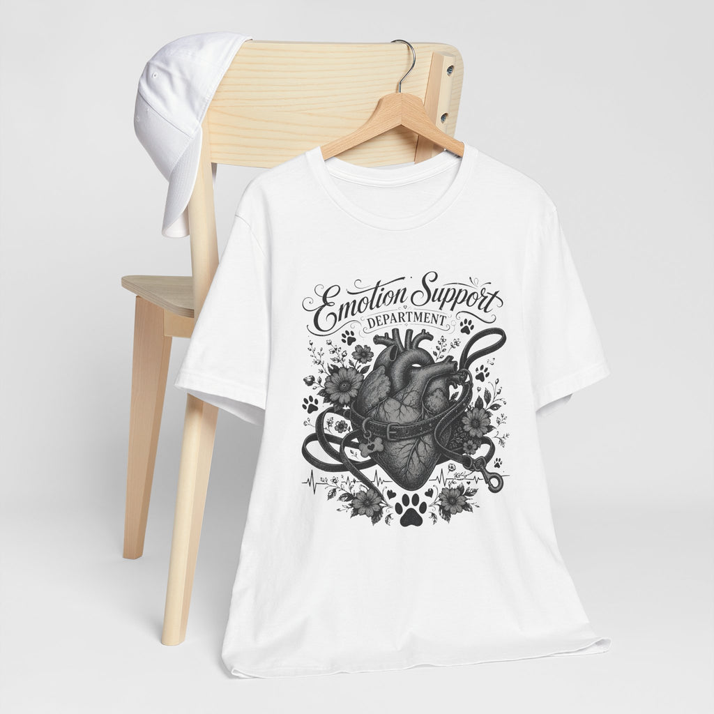 Emotion Support Department Tee — Anatomical Heart Floral Graphic Shirt