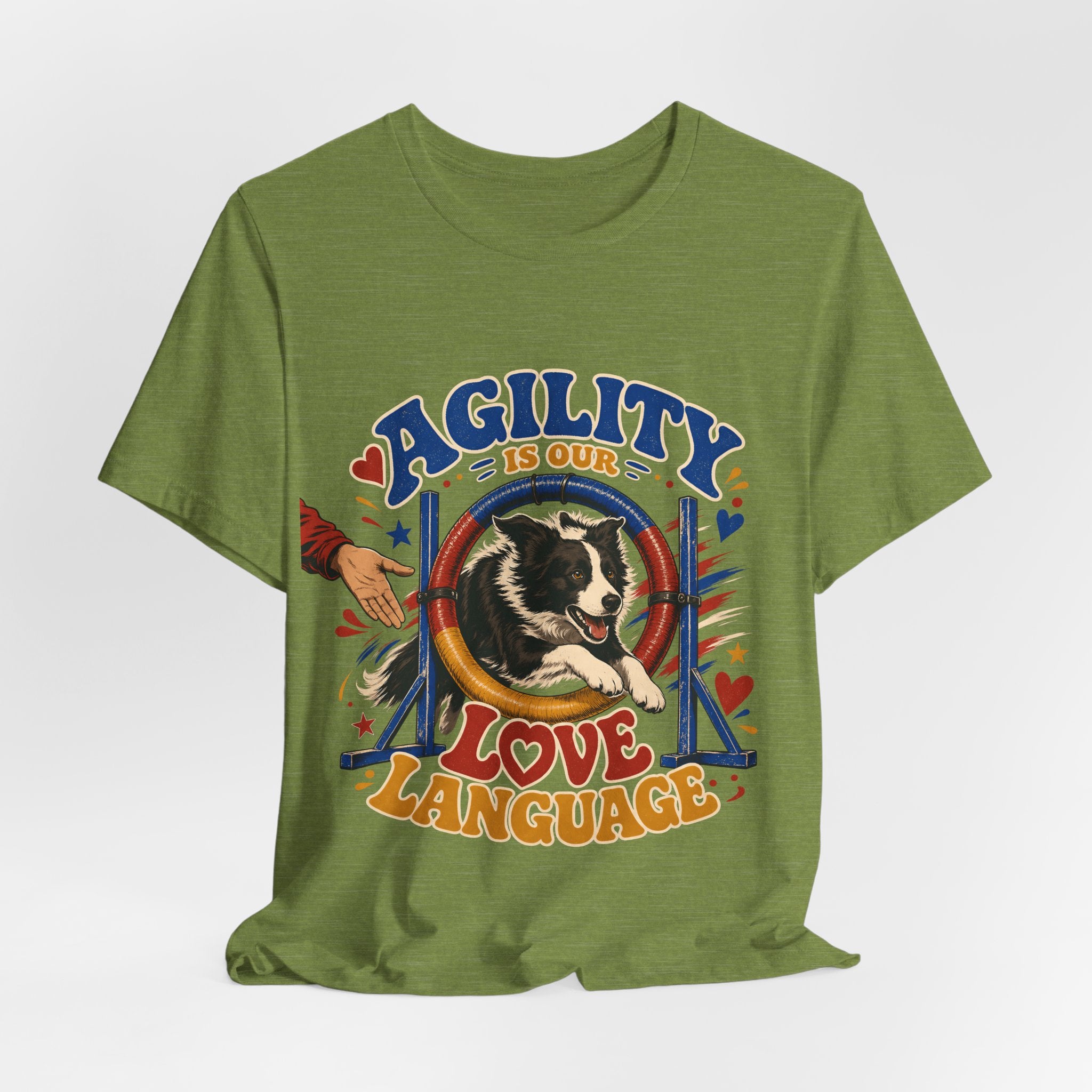 "Agility Is Our Love Language" Dog Lover T-Shirt — Agility Dog Graphic Tee