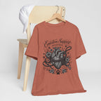 Emotion Support Department Tee — Anatomical Heart Floral Graphic Shirt